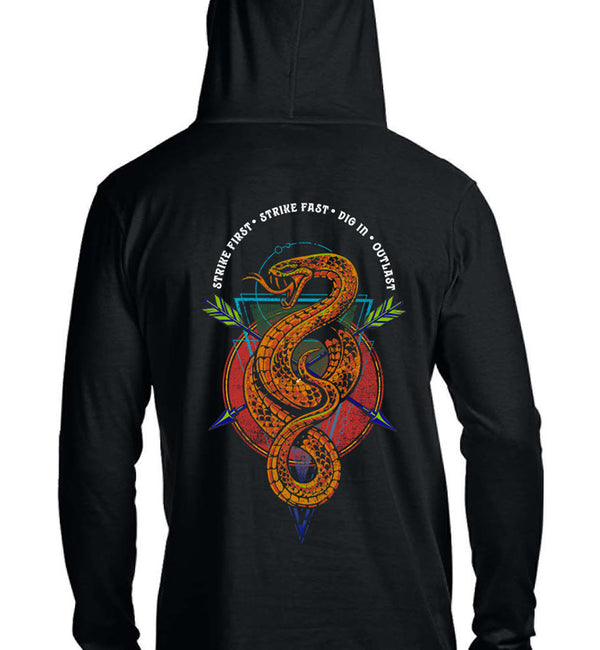 Strike First. Strike Fast. Tee-Hoodie